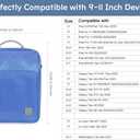 Dadanism 9-11 Inch Tablet Sleeve Bag Carrying Case with Shoulder Strap for iPad (A16) 11", iPad 10th Gen 10.9", iPad Air M4/Pro M5 11", iPad 9/8/7th 10.2", Galaxy Tab A11+ Plus 11", Blue Mist