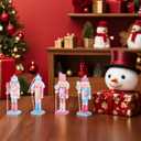 IMIKEYA Christmas Nutcracker Figure: 4PCS Wooden Nutcracker Hanging Christmas Nutcrackers Ornament Decoration Nutcrackers Ornament Xmas Decor Xmas Tree Ornaments Set