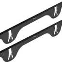 TrueGem Stove Gap Covers - 23.4", Black, Stainless Steel