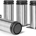 5 Inch Metal Furniture Legs Stainless Steel Adjustable Legs Silver Metal Legs Round Cabinet Legs for Coffee Table Cabinet Desk Sofa Shelves, Pack of 4