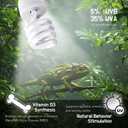 UVB Reptile Light, UVB5.0 24W, UVA UVB Reptile Light Bulb Lamp for Turtle Snake Lizard Leopard Gecko,Crested Gecko, UVB Bulbs for Tropical Reptiles