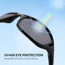 KastKing Dugan Polarized Sport Sunglasses for Men and Women, Ideal for Driving Fishing Cycling Running, UV Protection (Frame: Black/Lens: Smoke)