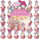 25Pack Melody Cake Toppers Cupcake Toppers,Melod Birthday Party Supplies Cake Decorations For the Melod party decoration