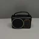 Gelielim Portable Radio AM FM Shortwave, Small Retro Vintage Radio Bluetooth Speaker with Ambient Light, Strong Reception,Rechargeable Battery Powered &Solar Recharged, USB/TF Card Input (Black)