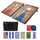GoSports Portable Cornhole Sets- Includes 2 Boards, 8 Bean Bags, Carry Case, 4 x 2 ft