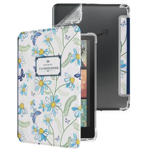 WALNEW Case for 7-inch Kindle Paperwhite 12th Generation 2024 and Colorsoft Signature Edition, Clear Soft TPU Back Protective Cover, Auto Wake/Sleep