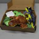 LECHONG 5-PACK Squeaky Plush Dog Toys, Soft Chew Toys Bundle for Large Medium Small Dogs Puppy Boredom, Tough Dog Toys Woodland Series Stuffed Animals