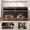39.4" Dog Crate Furniture, Wooden Dog Cage for Small & Medium Dog