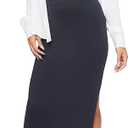 Forever 21 Womens Leg-Slit Maxi Skirt (Small, Black)