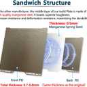 Same as OEM for Bambu H2C Textured PEI Plate with QR Code, 335x346.5mm Double Sided Flexible Spring Steel Magnetic Platform Print Bed PEI Sheet for Bambu Lab H2C 3D Printer(Gold)