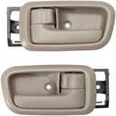 KASturrboo 2Pcs Inside Interior Door Handles for 2000-2006 Tundra Front Driver Passenger Side, Left & Right Beige Door Handle W/Bezel
