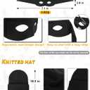 QZYL Kids Robber Cosplay Set, Black and White Striped Shirt Beanie Cap Bag Mask Socks Set for Halloween Cosplay Burglar (Small)