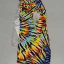 Lularoe Tall Curvy (TC fits Sizes 12-18) Tye Dye Bright Yellow Black Purple Red Buttery Soft Adult Leggings