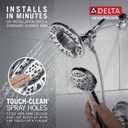 Delta Arvo 14 Series Chrome Bathtub Shower Faucet Set with In2ition 2-in-1 Dual Shower Head with Handheld Spray Combo, Valve Trim Kit, Chrome 144840-I (Valve Included)