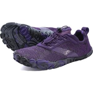 Joomra Women's Trail Running Barefoot Shoes | Wide Toe Box Minimalist Sneakers | Zero Drop (10.5-11, W20 | Purple)