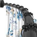 YNL Curved Shower Curtain Rod 35-82In(2.9-6.8Ft), Matte Black Rounded Rustproof Shower Rod for Bathroom Bathtub, Adjustable Arched Shower Rod, Never Rust|Extra Space|Non-Slip|Expandable|Need to Drill