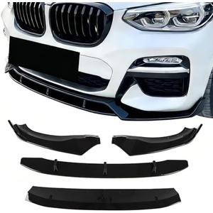 Front Lip for BMW X3 G01 (2018-2021) X4 G02 (2019-2021) M-Sport Model | ABS Gloss Black Bumper Air Splitter