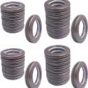 32 Pack Curtain Grommet, Inner Diameter 1-9/16"(40mm) Curtain Eyelet Rings Roman Ring Grommet Curtains Grommets kit for Casement Eyelet Tool Accessory (Coffee)