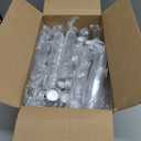 WOPPLXY 50 Pcs 65 ML Plastic Test Tubes with Caps, Plastic Candy Tubes with Screw Caps, Clear Bath Salt Tubes, Gumball Tube for Candy Bath Salts Spices Beads and Wedding Party Christmas Home Dcor