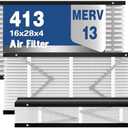 1Pack 413 Replacement Air Filter MERV 13 Compatible with AprilAire Models 1410, 1610, 2410, 2416, 3410, 4400, 16x28x4inch Furnace Filter, 413 Whole House Air Purifiers Replacement Filter