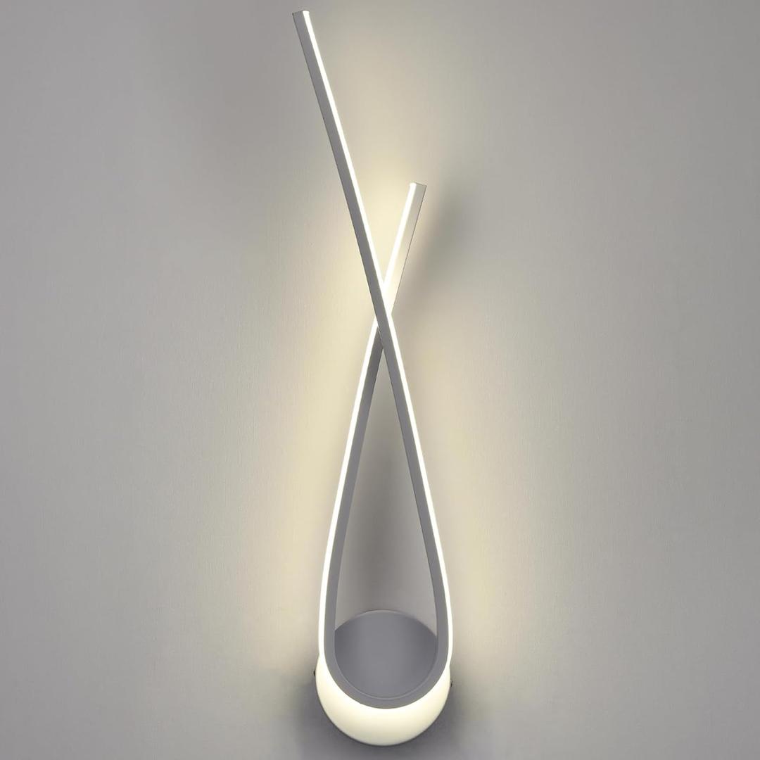 LED Vanity Light Modern Sconces Wall Lighting Indoor White Wall Sconce for Bedroom Living Room Doorway Hallway