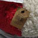 Creative Co-Op, Red and White Decorative Sherpa Orb Pillow