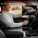 FREESOO Center Console Armrest Cover for Ford F150 2021 2022 2023 2024 2025 2026, Armrest Lid Leather Protector and Middle Console Cushion Interior Accessories, Black (Bucket Seat Only)