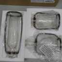 Two's Company Glass Bottle Vases with Metal Stand, 9.5-Inch, Iron, Set of 3