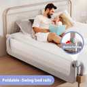Baby Bed Rails Guard for Toddlers - Toddler Bed Rail for Queen Full King Twin Crib Bunk Size Bed Adjustable Heights & Foldable Bedrail Extra Tall Child Safety Side Railing Guards for Kids(78.7")