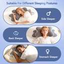 Sleep Apnea Pillow for Side Sleepers, Cervical Neck Pillow for Neck Pain Relief, Ergonomic Contour Memory Foam Pillow with Cooling Washable Cover for Back, Side & Stomach Sleepers