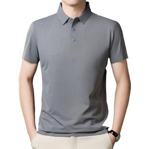 Men's Golf Polo Shirts Light Weight Business Casual Athletic Short Sleeve Polos Comfy Breathable Wicking (Gray, XL)