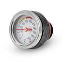 Motorcycle Oil Temperature Gauge,M20x1.5 Oil Temp Temperature Gauge Filler Caps for Motorcycle 0-200 Gauge Engine Valves Caps