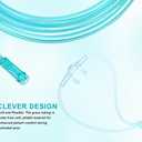 10 Pack High-Flow Ultra Soft Nasal Oxygen Cannula, Green Tubing and Each Individual Packing with Standard Connection 7 Ft