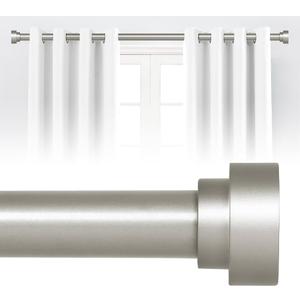 Silver Curtain Rods for Windows 28 to 48 Inch(2.3-4ft),1" Diameter Heavy Duty Curtain Rods,Adjustable Curtain Rod,Modern Decorative Drapery Rods,Telescoping Window Curtains Rod 18-45",Antique Silver