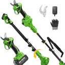 TaskStar 6-in-1 Pole Pruning Shears: 1.4" Max Power Pruner with 4.9-9 ft Pole for Cordless Tree Trimming, Brushless Motor, 4.0Ah Battery, SK5 Blade, 3 Modes Branch Cutter for Garden Maintenance