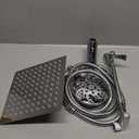 Rain Shower Head with Handheld, Lanhado 8'' High Pressure Rainfall 9 Settings Shower Head with 11'' Extension Arm, Holder & Hose, Anti-leak Waterfall, Chrome