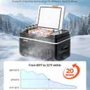 VEVOR Car Refrigerator, DC 12/24V AC100-240V Compressor Electric Cooler, -4F to 68F Car Fridge with APP Control, 23 QT Cars Freezer for RVs, Campsites, Boats, Camping, Fishing, 45W Portable Freezer, 24.53 x 14.88 x 12.80 inch