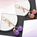 2Pcs Cherry Bag Charm Purse Charms Keychain-Bag Charms for Handbags- Cherry Keychains for Women-Purse Charm Gift for Women