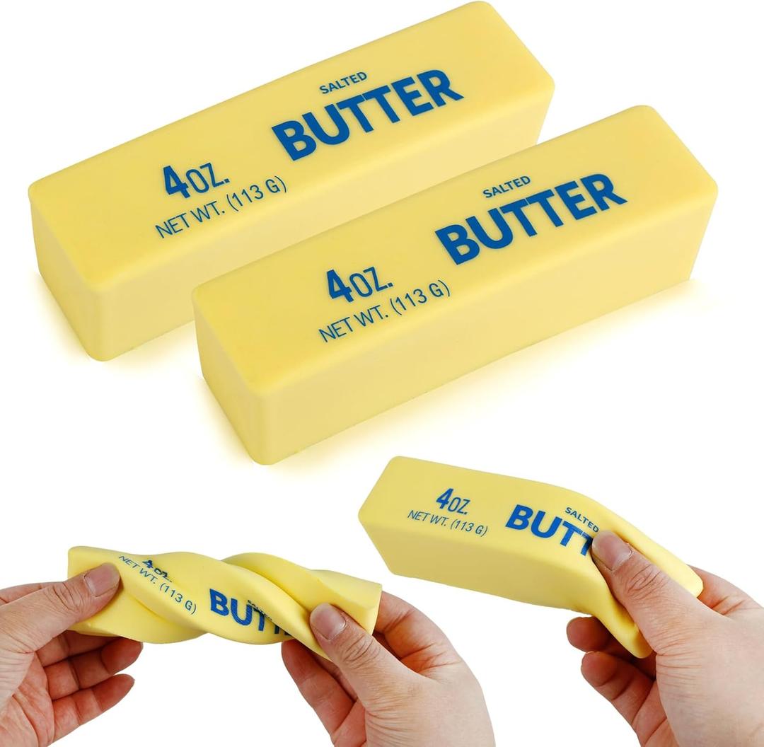 Butter Squishy- Slow Rising Fidget Toys, Novelty Stress Relief Butter Squeeze Toy for Adults & Kids, Party Favors Gift Sensory Toy (1 PC)