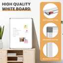 Double Sided Magnetic White Board, 36"x24" Dry Erase Whiteboard for Wall with Aluminum Frame Presentation Board for School, Office and Home