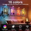 RGB Spotlight with Remote Control Set of 2, 16 Colors Changing Lights and 10 Brightness Levels Adjustable 180 Rotation 4 Flash Modes Dimmable Timer Function Battery Powered for Home