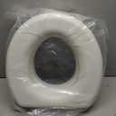 HealthSmart Enhanced Comfort 5" Raised (Round) Toilet Seat Risers for Seniors 5 Slip Resistant Pads FSA/HSA Eligible Padded Toilet Seat Elevation 15.7 x 15.2 x 6.1