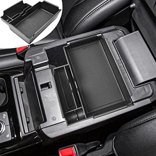EDBETOS Center Console Organizer Tray Compatible with Ford Explorer Accessories 2020 2021 2022 2023 2024 2025 Interior Secondary Armrest Storage Glove Box Divider Insert ABS Material, Black Trim