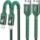 iPhone Charger Cable 2Pack 6FT, [Apple MFi Certified] Lightning Cable, iPhone Fast Charging Cord Extra Durable USB A to Lightning Cable Compatible with iPhone 14 13 12 11 Pro Max and More (Green)
