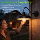 Solar Barn Lights Outdoor, 12 Inch Dusk to Dawn Gooseneck Barn Light, Black Exterior Light Fixture Modern Outdoor Wall Lights Waterproof Industrial Farmhouse Wall Lamp for Porch, Barn, Garage, Shed