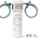 Amazon Basics Under Sink Water Filter System, NSF/ANSI 42 & 372 Certified, Easy Twist-and-Lock Design, 11,000 Gallons, 1 Year Service Life, White