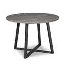 Signature Design by Ashley Centiar Mid Century Round Dining Room Table with Metal Legs, Gray & Black