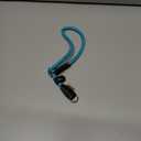 Braided Round Martingale Dog Collar, Training Collar with Slidable Stop Ring and Adjustable Stopper - Ideal for Small Dogs (S(1/4") - 14" Long, Light Blue)