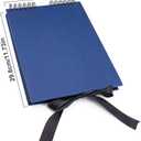 EVNEED Scrapbook Photo Album DIY Scrap Book Black Pages for Wedding Guest Book Anniversary Valentines Day Gifts with 15 Marker Paint Pens,80 Pages,Blue (40 Sheets)