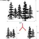 Metal Pine Tree Wall Art Metal Tree Decor for Kitchen & Cabin, Exquisite Forest Design Home Dcor, Durable and Rust-Proof23.3 * 16.1inch